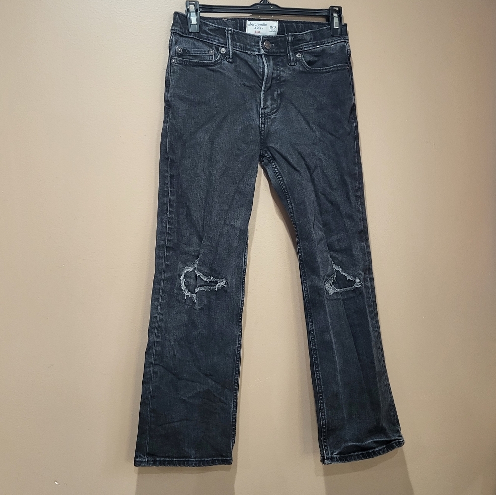 Abercrombie Kids Black Boot Jeans Sz 11/12